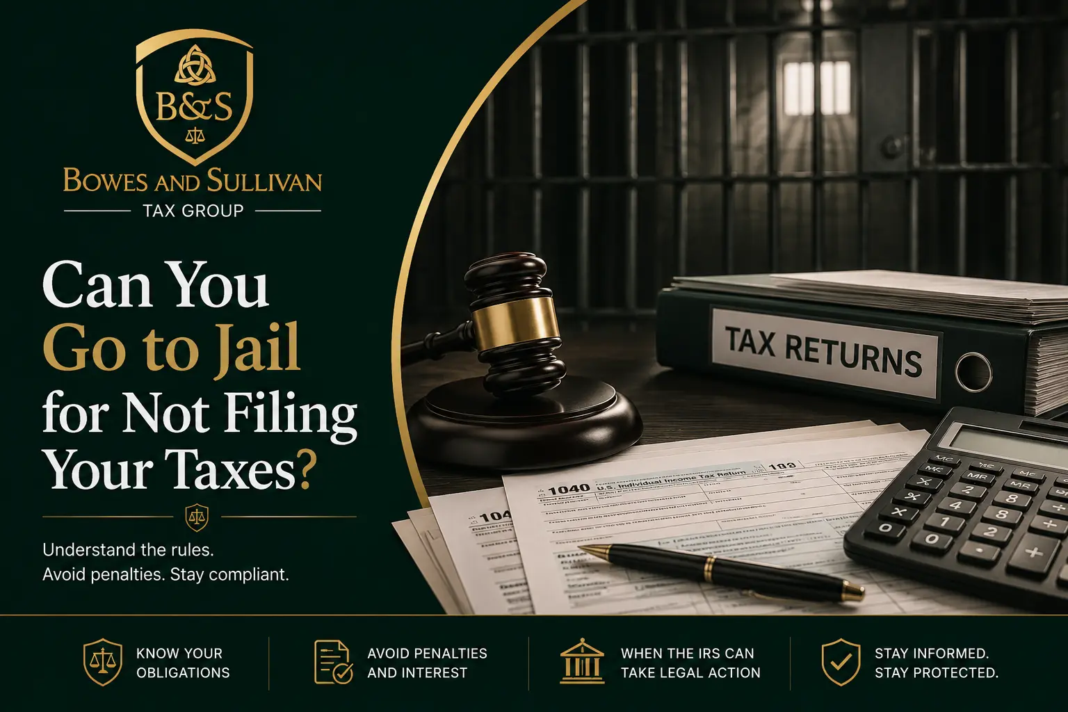 jail for not filing taxes