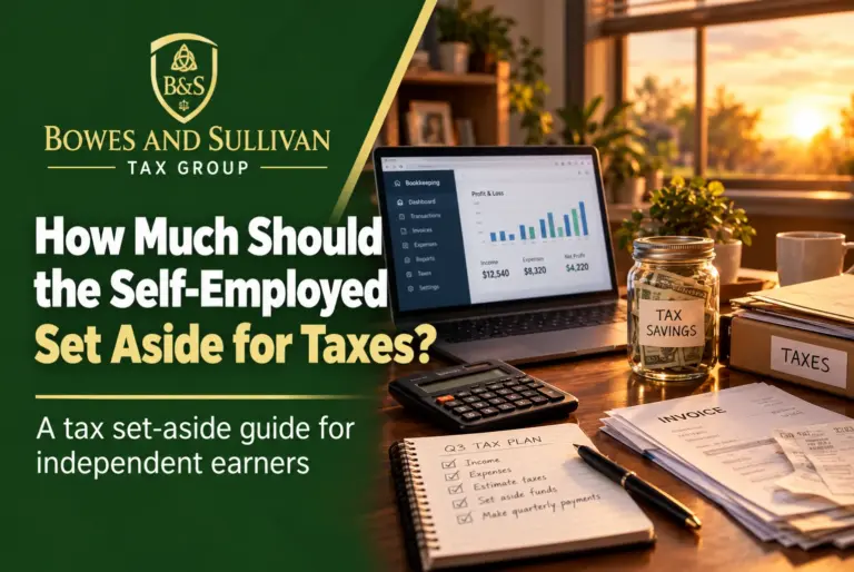 how much to save for self employed taxes